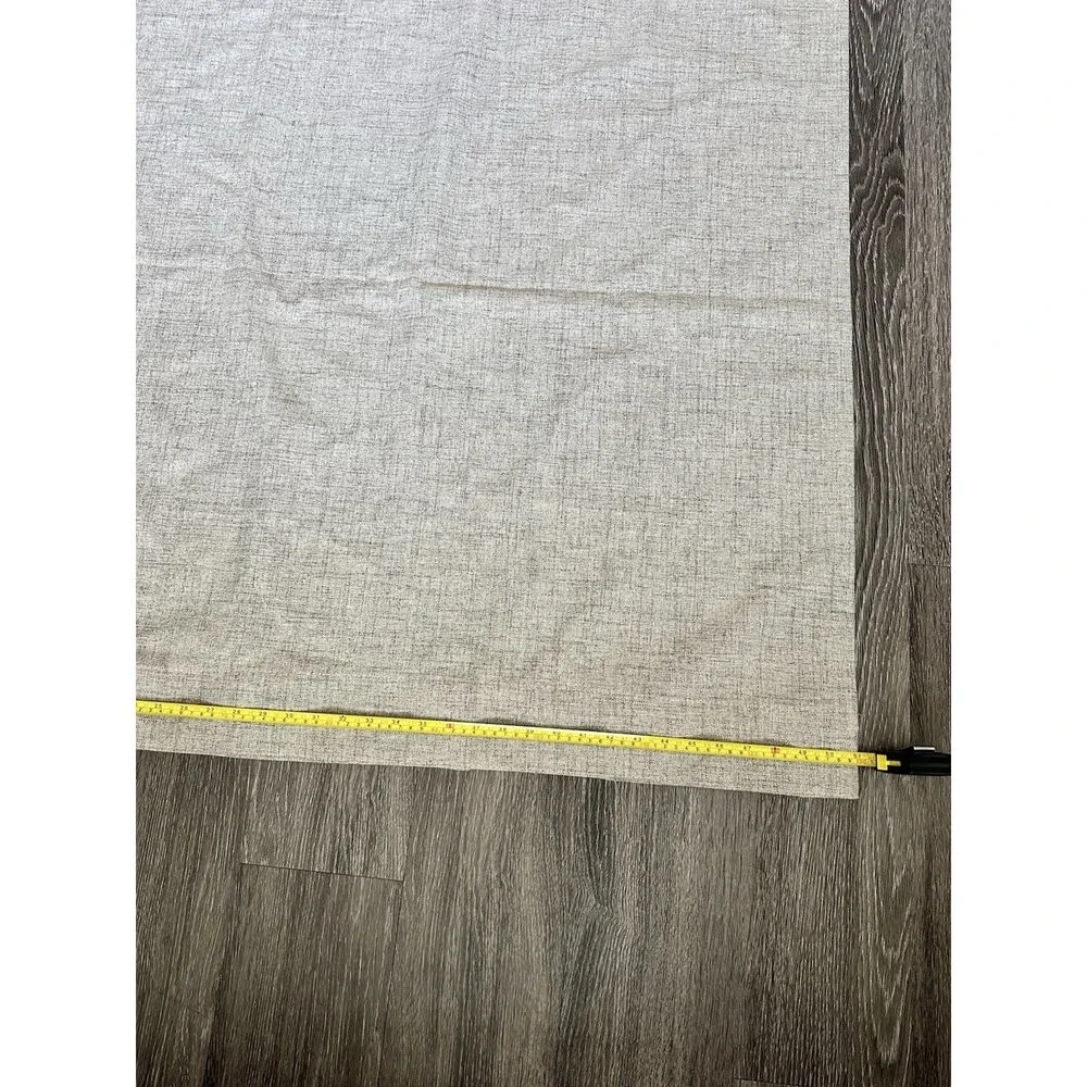 Gray Rod Pocket Curtain Panel 52x82 Light Filtering Solid Polyester Modern